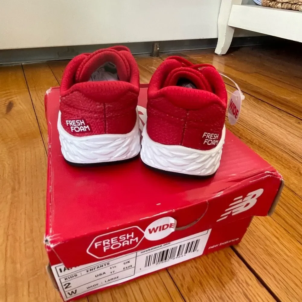 New balance sneakers new in box size infant 2 wide